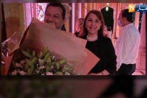 ماجدة الرومي” تلتقي بالرئيس الفرنسي “ماكرون” بقصر الصنوبر”