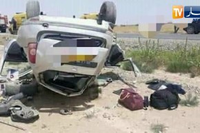 سعيدة: 03 قتلـ.ـى و08 جرحـ.ـى في حـ.ـادث إصطـ.ـدام بين ثلاث سيارات بقرية بوراشد