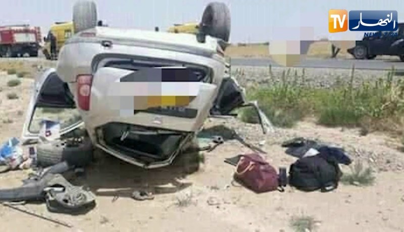 سعيدة: 03 قتلـ.ـى و08 جرحـ.ـى في حـ.ـادث إصطـ.ـدام بين ثلاث سيارات بقرية بوراشد