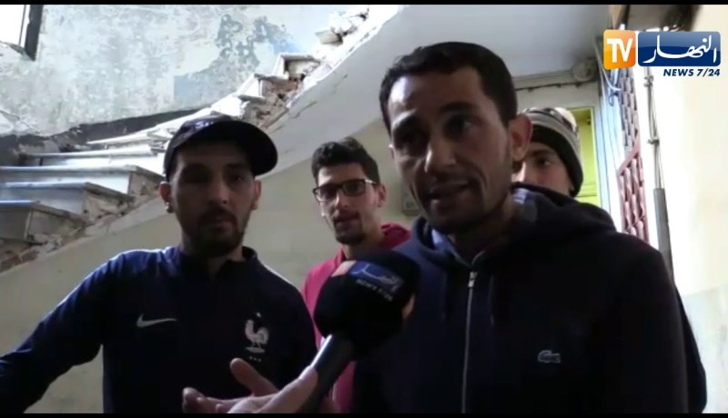 14 عائلة عالقة في عمارة منذ 4 أيام بعد انهيار السلالم بوهران