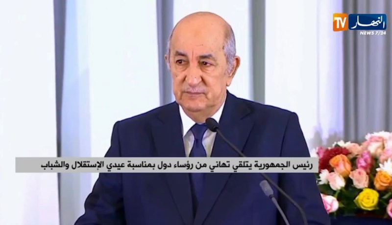 رئيس الجمهورية يتلقى التهاني من رؤساء دول بمناسبة عيدي الإستقلال والشباب