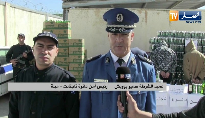 ميلة: أمن دائرة تاجنانت يحجز أزيد من 4 ألاف قارورة خمر ويوقف 3 أشخاص