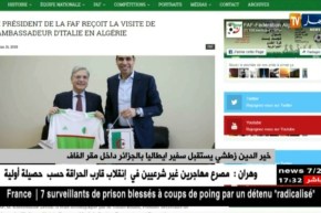 خير الدين زطشي يستقبل سفير ايطاليا بالجزائر داخل مقر الفاف