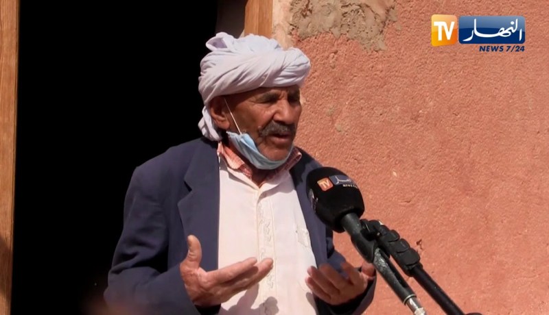 أدرار: مسبل إبان ثورة التحرير يعيش ظروف مزرية داخل كوخ طبي بقصر” مراقن”