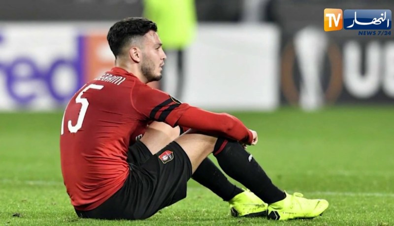 رامي بن سبعيني يتعرض لإصابة ويغيب لبضع الأسابيع عن ناديه رين