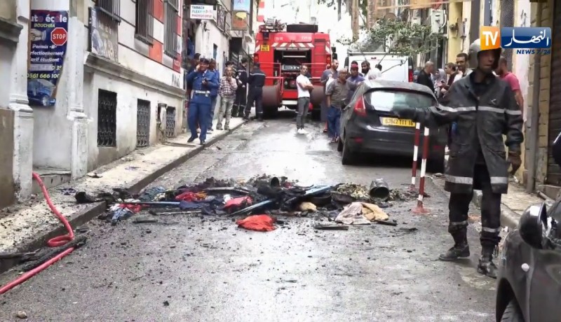 حريق مهول في شقة على مستوى خليفة بوخالفة وسط العاصمة