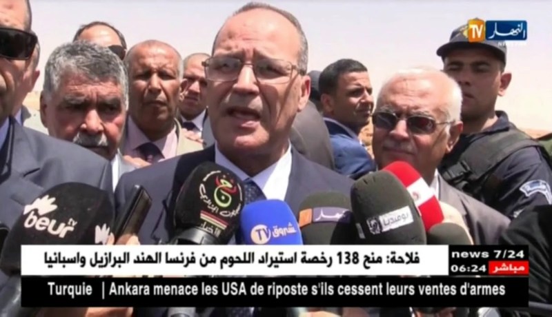 وزير الفلاحة يبدي إستياءه من ضعف إستغلال الأراضي الفلاحية الممنوحة للمستثمرين