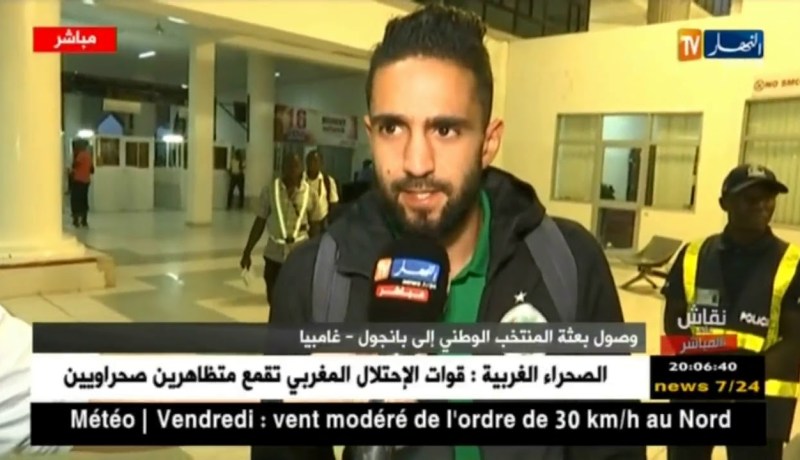لاعبي المنتخب الوطني يتوجهون نحو فندق الإقامة بعد رحلة شاقة من الجزائر إلى غامبيا