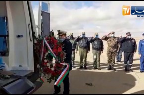 لحظة وصول جثمان الشهيد بوزايدة نورالدين الى مطار البيض