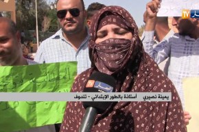 تندوف/ أساتذة التعليم الإبتدائي في مسيرة إحتجاجية نحو مقر الولاية لطرح إنشغالاتهم