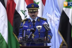 مراقب الشرطة بوبكر بواحمد يلقي كلمة للأمين العام لمجلس الوزراء الداخلية العرب بن علي كومان