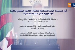 أبرز تصريحات الوزير المستشار للإتصال الناطق الرسمي لرئاسة الجمهورية خلال الندوة الصحفية