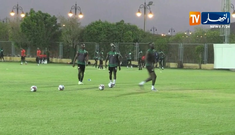 آخر حصة تدريبية للمنتخب السنغالي قبل مواجهة الخضر في النهائي