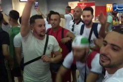 أنصار الخضر يصنعون الحدث من مطار هواري بومدين قبل السفر إلى القاهرة