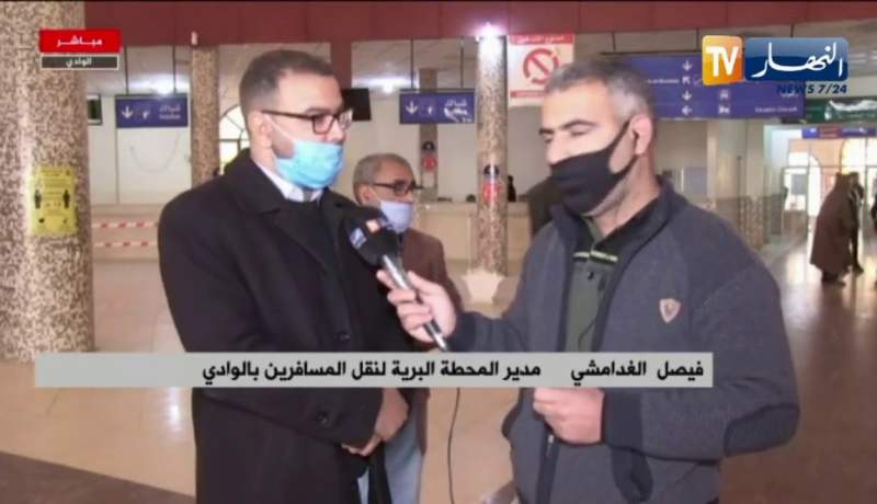 “مدير المحطة البرية بالوادي :” هناك تجاوب للمسافرين وأصحاب الحافلات للإجراءات الوقائية