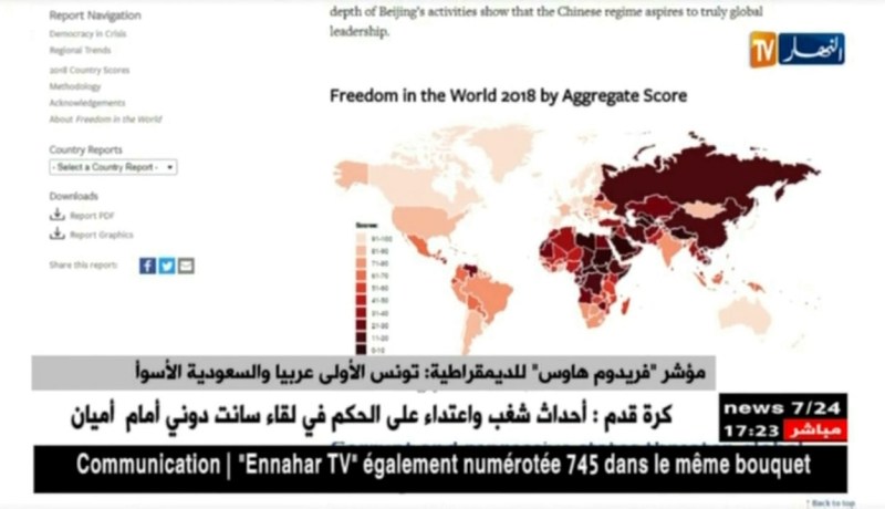 مؤشر “فريدوم هاوس” للديموقراطية: تونس الأولى عربيا والسعودية الأسوأ