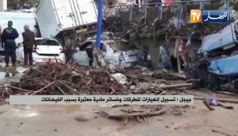 مشاهد كارثية بسبب الأمطار الطوفانية بولاية جيجل