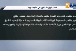 قائمة الوزراء الباقون في حكومة جراد