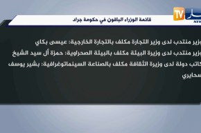 قائمة الوزراء الباقون في حكومة جراد