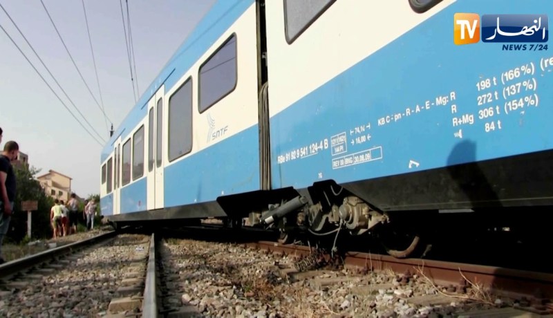 البليدة: 4 جرحى في حادث إنحراف قطار عن السكة بمحطة بني مراد