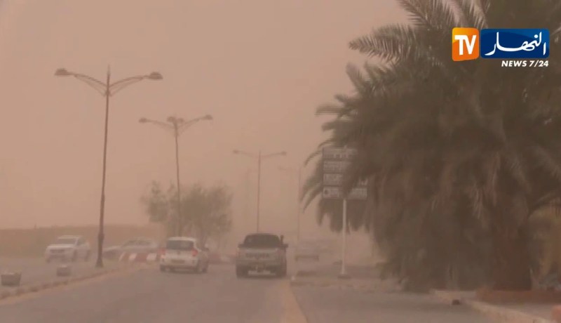 طقس: هبوب زوابع رملية قوية على ولايتي الوادي و ورقلة اليوم