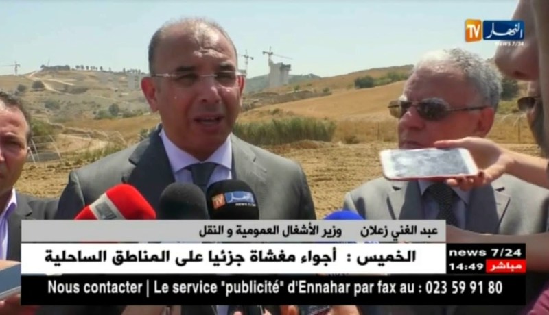 تيبازة/ “زعلان” يتفقد مشروع طريق إجتنابي بشرشال ويعد بإستلامه في 2019