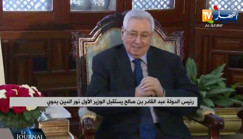 رئيس الدولة عبد القادر بن صالح يستقبل الوزير الأول نور الدين بدوي