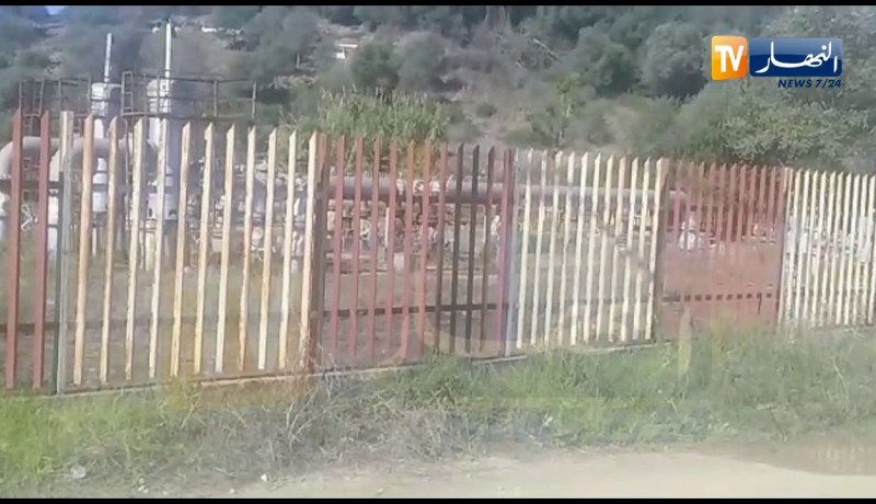 شاهد ..  مكان وقوع حادثة الاعتداء على محطة ضخ الغاز واد غير- بجاية