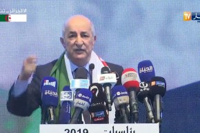 تبون: “نحارب الرشوة والفساد. وألف تحية مني لرئيس الدولة والقايد”