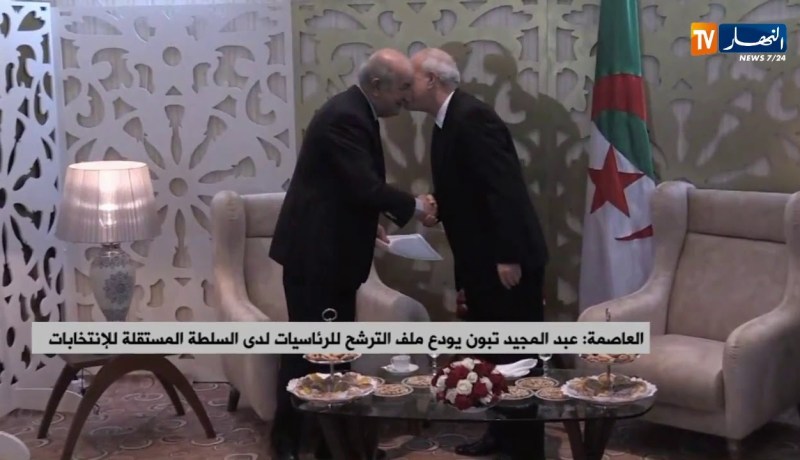 “محمد شرفي” يستقبل “تبون” لإيداع ملف ترشحه لرئاسيات 12 ديسمبر المقبل