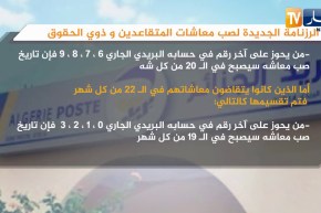 الرزنامة الجديدة لصب معاشات المتقاعدين وذوي الحقوق