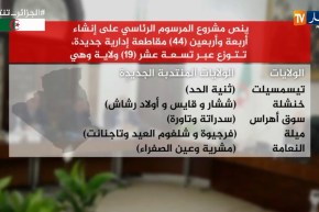 مجلس الوزراء: إستحداث 10 ولايات جديدة بالجنوب الكبير