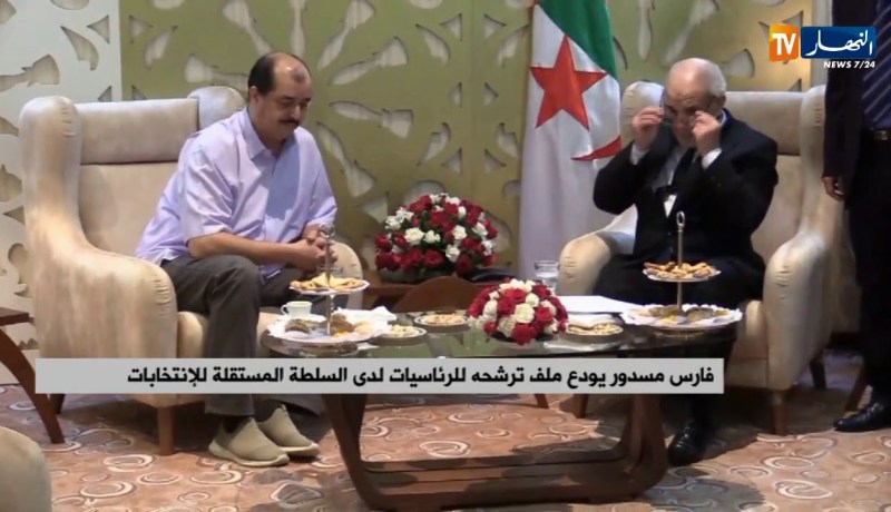 إستقبال فارس مسدور من قبل رئيس اللسلطة الوطنية المستقلة للإنتخابات