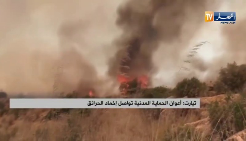 تيارت: أعوان الحماية المدنية تواصل إخماد الحرائق