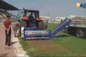 إعادة تهيئة أرضية ملعب “مصطفى تشاكر” تحضيرا لمواجهات الخضر في نوفمبر