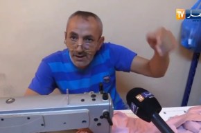 تيارت : حرفي في الخياطة يتحدى الظروف ويعمل بمحل وسط مركز تجاري مخرب