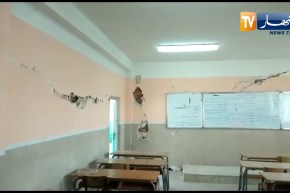 شاهد.. ما فعلت الهزة الأرضية في متوسطة صبوع بالحروش بسكيكدة