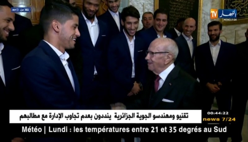 الرئيس التونسي يستقبل نادي الترجي بعد تتويجه برابطة الأبطال