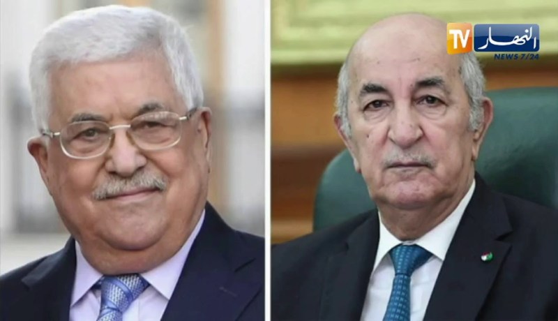 الرئيس تبون يتلقى مكالمة هاتفية من رئيس دولة فلسطين محمود عباس