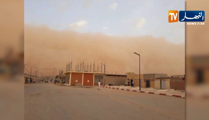 تمنراست/ العاصفة الرملية “النقوية” تجتاح منطقة عين قزام