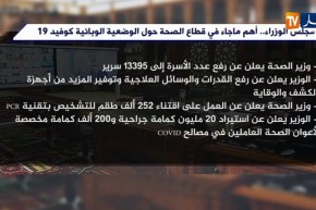 مجلس الوزراء..  أهم ما جاء في قطاع الصحة حول الوضعية الوبائية كوفيد 19