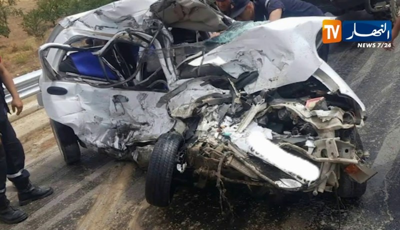 سعيدة: وفاة شخص في حادث إصطدام سيارة وشاحنة بالطريق الرطني رقم 06