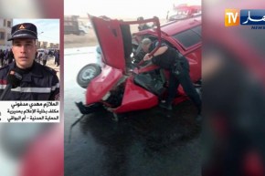 أم البواقي : وفاة شاب وإصابة آخر في إصطدام تسلسلي ل3 سيارات بعين البيضاء