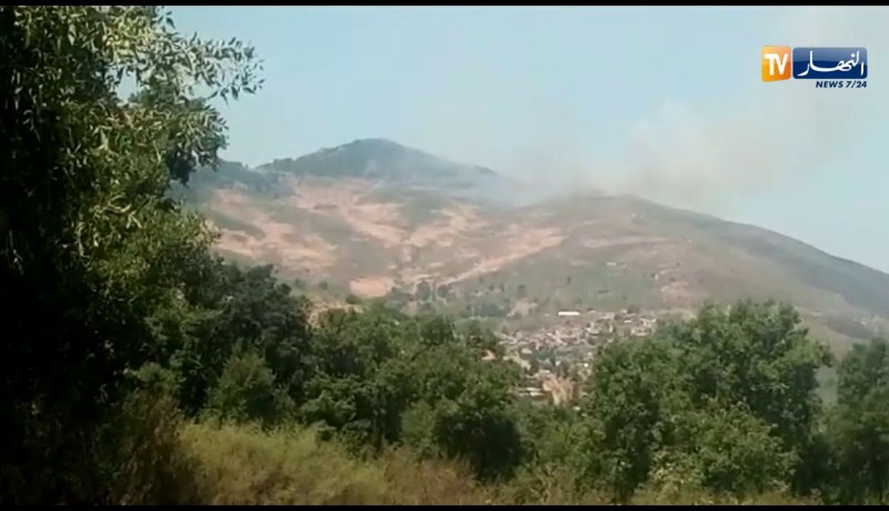 بجاية/ هذا هو الحريق الذي لا يزال مشتعلا بأعالي غابة “أدكار” منذ عصر أمس الجمعة