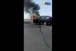إحتراق سيارة بالطريق السيار شرق – غرب في عين الدفلى