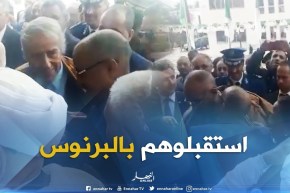 سيدي بلعباس:  استقبال وزير الداخلية والمدير العام للأمن الوطني بالبرنوس