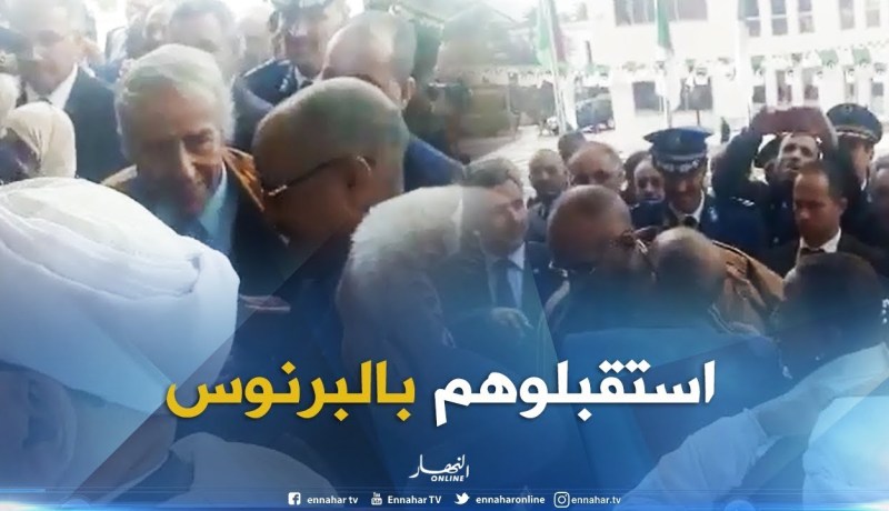 سيدي بلعباس:  استقبال وزير الداخلية والمدير العام للأمن الوطني بالبرنوس