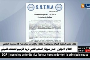 تقنيو الجوية الجزائرية يرفعون إشعارا بالإضراب بداية من 31 جويلية القادم