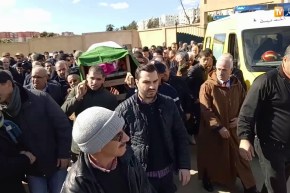 مراسم تشييع جنازة المجاهد ووزير شؤون الدينية الأسبق عبد الحفيظ امقران بمقبرة عين النعجة