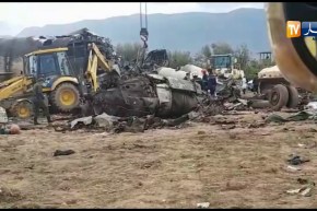 البليدة: شاهد حطام الطائرة العسكرية التي سقطت